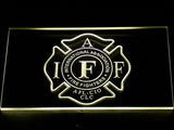 FREE International Association Firefighter's LED Sign - Yellow - TheLedHeroes