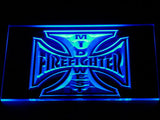 FREE Mid West Firefighter's LED Sign - Blue - TheLedHeroes