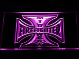 Mid West Firefighter's LED Neon Sign Electrical - Purple - TheLedHeroes