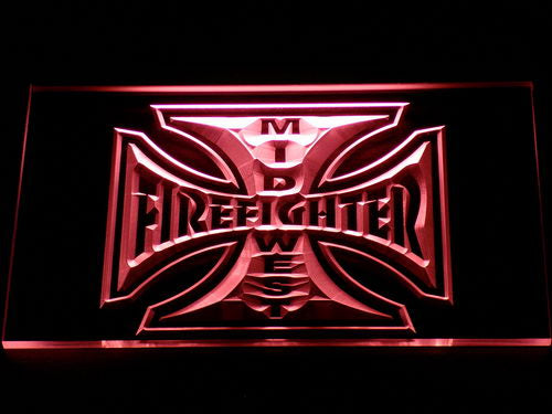 FREE Mid West Firefighter's LED Sign - Red - TheLedHeroes