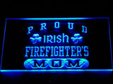 FREE Irish Firefighter's Mom LED Sign - Blue - TheLedHeroes