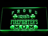 Irish Firefighter's Mom LED Neon Sign USB - Green - TheLedHeroes