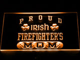 Irish Firefighter's Mom LED Neon Sign USB - Orange - TheLedHeroes