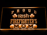 FREE Irish Firefighter's Mom LED Sign - Orange - TheLedHeroes
