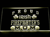 FREE Irish Firefighter's Mom LED Sign - Yellow - TheLedHeroes