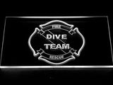 FREE Fire Rescue Dive Team LED Sign - White - TheLedHeroes