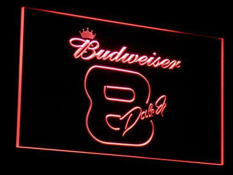 Budweiser Dale Earnhardt Jr. #8 LED Neon Sign USB - Red - TheLedHeroes