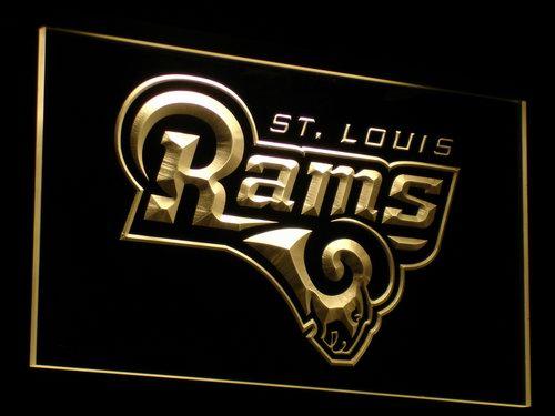 Saint Louis Rams LED Neon Sign USB - Yellow - TheLedHeroes