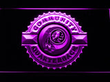 Washington Redskins Community Quarterback LED Neon Sign USB - Purple - TheLedHeroes