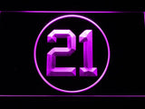 Washington Redskins #21 Sean Taylor LED Neon Sign Electrical - Purple - TheLedHeroes