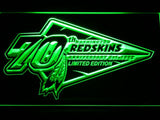 Washington Redskins 70th Anniversary LED Neon Sign Electrical - Green - TheLedHeroes