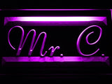 Tampa Bay Buccaneers Mr. C. LED Neon Sign Electrical - Purple - TheLedHeroes