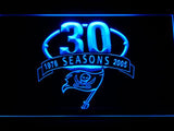 Tampa Bay Buccaneers 30th Anniversary LED Neon Sign USB - Blue - TheLedHeroes