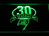 Tampa Bay Buccaneers 30th Anniversary LED Neon Sign USB - Green - TheLedHeroes