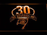 Tampa Bay Buccaneers 30th Anniversary LED Neon Sign USB - Orange - TheLedHeroes