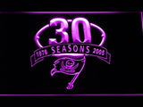 Tampa Bay Buccaneers 30th Anniversary LED Neon Sign USB - Purple - TheLedHeroes
