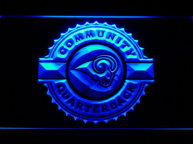 Saint Louis Rams Community Quarterback LED Neon Sign USB - Blue - TheLedHeroes