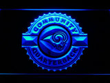 Saint Louis Rams Community Quarterback LED Neon Sign USB - Blue - TheLedHeroes