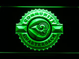 Saint Louis Rams Community Quarterback LED Neon Sign USB - Green - TheLedHeroes