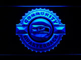 Seattle Seahawks Community Quarterback LED Neon Sign Electrical - Blue - TheLedHeroes