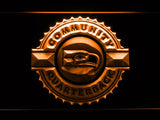 Seattle Seahawks Community Quarterback LED Neon Sign Electrical - Orange - TheLedHeroes