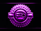 Seattle Seahawks Community Quarterback LED Neon Sign Electrical - Purple - TheLedHeroes
