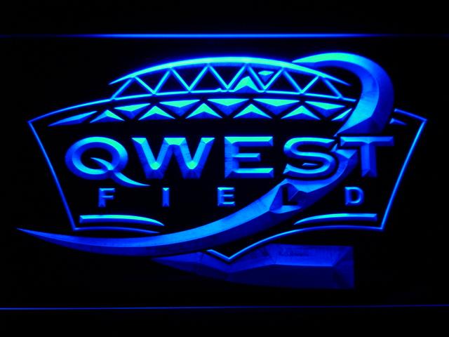 Seattle Seahawks Qwest Field LED Neon Sign USB - Blue - TheLedHeroes