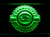 San Francisco 49ers Community Quarterback LED Neon Sign Electrical - Green - TheLedHeroes