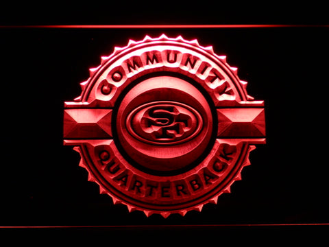FREE San Francisco 49ers Community Quarterback LED Sign - Red - TheLedHeroes