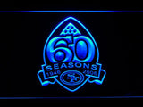 San Francisco 49ers 60th Anniversary LED Neon Sign USB - Blue - TheLedHeroes