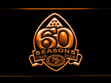 San Francisco 49ers 60th Anniversary LED Neon Sign Electrical - Orange - TheLedHeroes