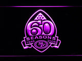 San Francisco 49ers 60th Anniversary LED Neon Sign USB - Purple - TheLedHeroes