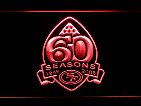 FREE San Francisco 49ers 60th Anniversary LED Sign - Red - TheLedHeroes