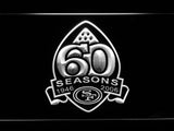 San Francisco 49ers 60th Anniversary LED Neon Sign USB - White - TheLedHeroes
