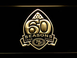 San Francisco 49ers 60th Anniversary LED Neon Sign USB - Yellow - TheLedHeroes
