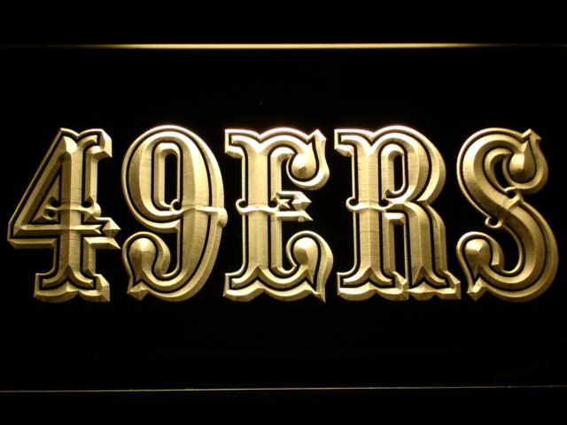 San Francisco 49ers (6) LED Neon Sign USB - Yellow - TheLedHeroes