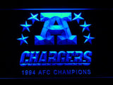 San Diego Chargers 1994 AFC Champions LED Neon Sign USB - Blue - TheLedHeroes