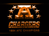 FREE San Diego Chargers 1994 AFC Champions LED Sign - Orange - TheLedHeroes