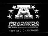 San Diego Chargers 1994 AFC Champions LED Sign - White - TheLedHeroes