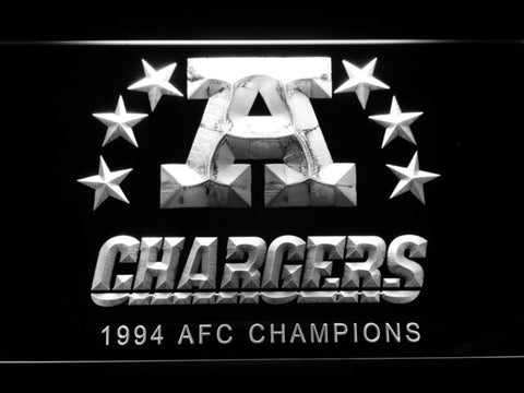 San Diego Chargers 1994 AFC Champions LED Neon Sign Electrical - White - TheLedHeroes