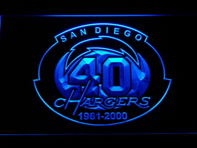 San Diego Chargers 40th Anniversary LED Sign - Blue - TheLedHeroes