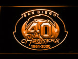 San Diego Chargers 40th Anniversary LED Sign - Orange - TheLedHeroes