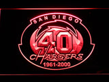 San Diego Chargers 40th Anniversary LED Sign - Red - TheLedHeroes