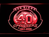 FREE San Diego Chargers 40th Anniversary LED Sign - Red - TheLedHeroes