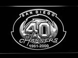 San Diego Chargers 40th Anniversary LED Neon Sign Electrical - White - TheLedHeroes
