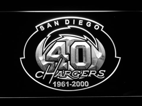 FREE San Diego Chargers 40th Anniversary LED Sign - White - TheLedHeroes