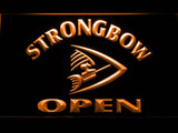 Strongbow Open LED Neon Sign Electrical - Orange - TheLedHeroes