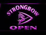 Strongbow Open LED Neon Sign Electrical - Purple - TheLedHeroes