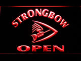 Strongbow Open LED Neon Sign Electrical - Red - TheLedHeroes