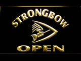 Strongbow Open LED Neon Sign Electrical - Yellow - TheLedHeroes